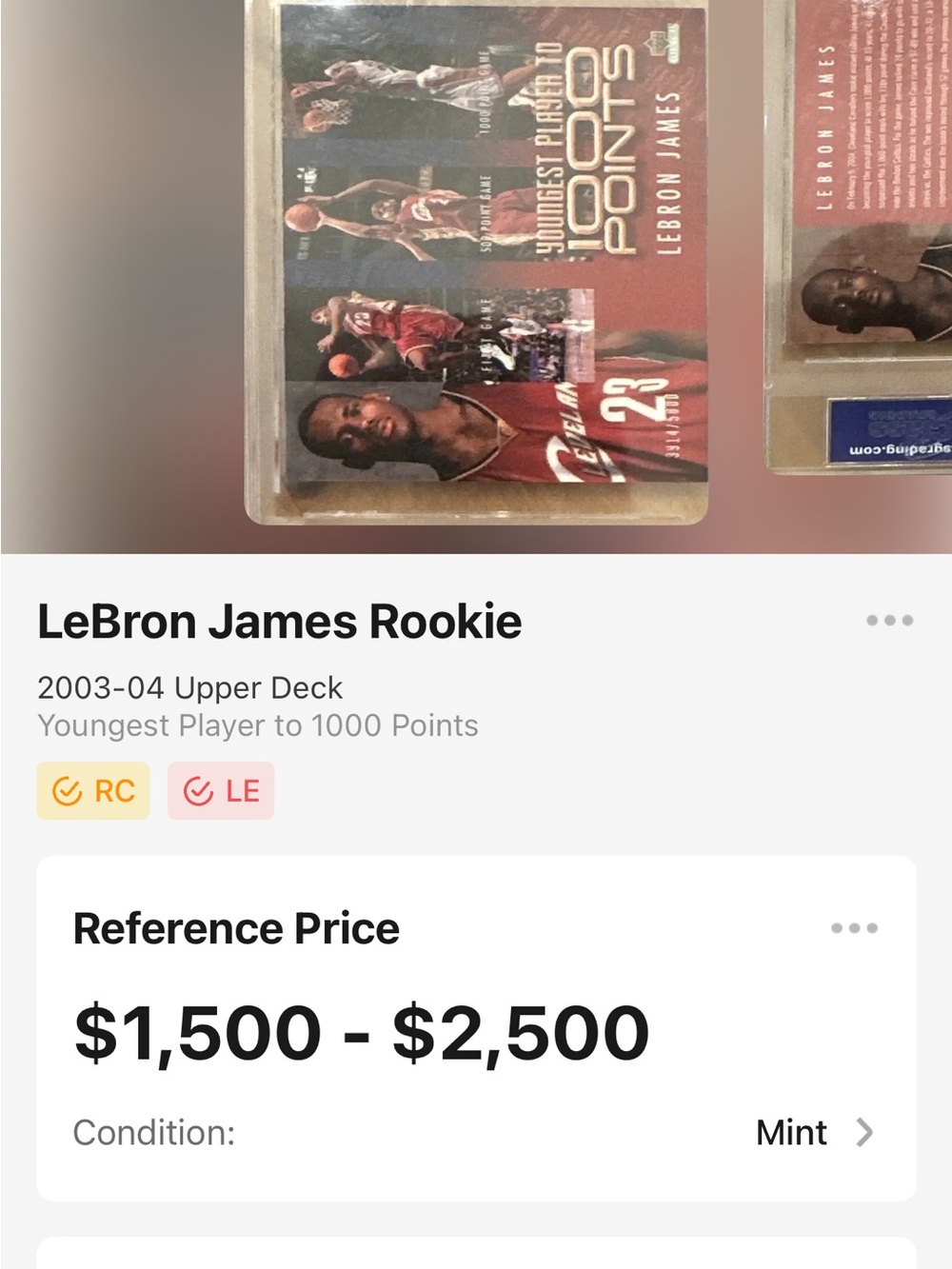LeBron James Rookie Card (2003-04 Upper Deck) - Red